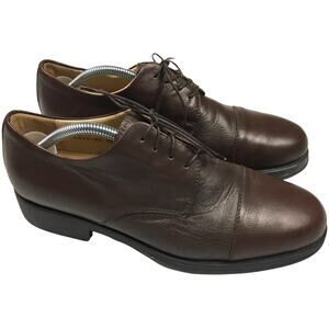 Joseph & Feiss Oxford Dress Shoes Brown Leather Lace-Up Cap Toe Men's Size 10 M